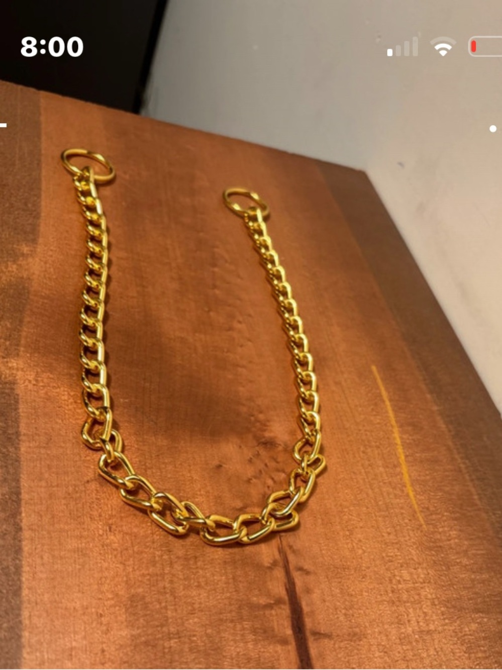 Gold Chain Training Collar for Dogs - Durable Metal Link